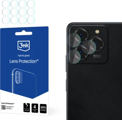 Zdjęcie produktu dla 3mk Hybrydowe szkło ochronne obiektywu do uleFone Note 20 ProCamera Obiektyw aparatu 0,16 mm 6H (4 sztuki)