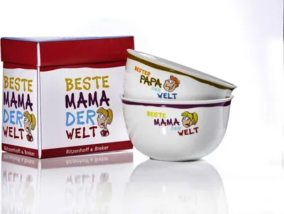 Produktbild von Ritzenhof Beste Mama der Welt Müslischale Porzellan Schale Ø 14 cm, Dessertschale, Frühstück, Schüssel