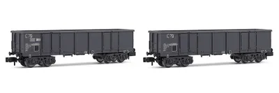 Produktbild von Arnold 2er Set, 4achs. offene Güterwg. Eaos, grau, Schrottbeladung,SNCF, Ep.IV