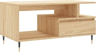 Obrázek produktu pro vidaXL Konferenční stolek Sonoma Dub 90x49x45 cm Materiál dřeva