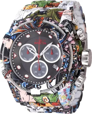 Obrázek produktu pro Invicta Bolt 45490 Pánské Hodinky - Quartz Hnutí - Nerezová Ocel se Šedým Ciferníkem - 53 mm