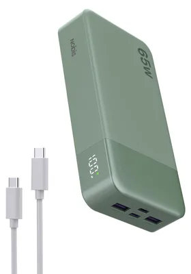 Productafbeelding van Draagbare powerbank 20.000 mAh, 65W snelladen, 4-poorts met LED-display