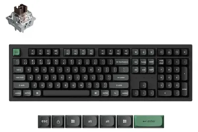 Obrázek produktu pro Keychron K10 Ultra 8K bezdrátová mechanická klávesnice, plná velikost, RGB podsvícení, možnost výměny spínačů, kompatibilní s Mac a Windows - rozložení QWERTY (US) - spínače Apex Brown