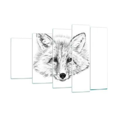 Produktbild von Bilder auf glas - Wolf Kinder Skizze illustriert - 150x100cm - Glasbilder - Wandbilder - Kunstdruck - zum Aufhängen bereit - Wanddekoration aus Glas - Glas Bilder - Wandbild auf Glas - GEG150x100-3212