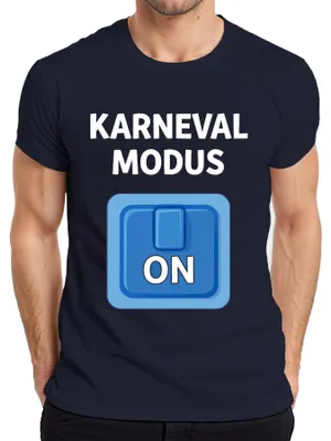 Immagine prodotto di Modalità Carnevale On - Maglietta da uomo per il Carnevale, blu navy, taglia S