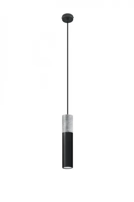 Obrázok produktu pre Závesné svietidlo BORGIO 1 čierne 1xGU10 10W oceľ/betón 105x8x8cm Sollux Lighting