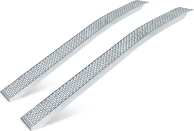 Produktbild von Alu-Auffahrrampe (Paar), gebogen, LxB 2000 x 200 mm, Tragkraft 400 kg/Paar