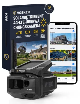 Productafbeelding van Vosker V150 LTE draadloze buitenbeveiligingscamera met zonnepaneel