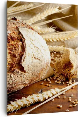 Produktbild von Bild auf Leinwand - Leinwandbild - Einteilig - Brot Bäckerei Lebensmittel Roggen - 70x100cm - Wand Bild - Wandbilder - Leinwanddruck - Wanddekoration - Leinwand bilder - Wandbild - PA70x100-2246