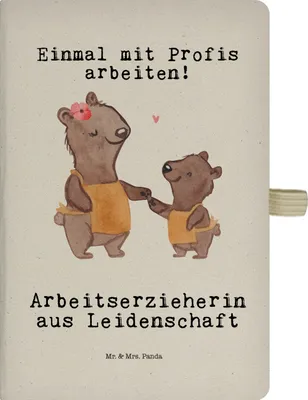 Produktbild von Mr. & Mrs. Panda Tagebuch Arbeitserzieherin Leidenschaft - Transparent - Geschenk, Studium, Lustig, notizbuch, Pädagogische Fachkraft, Notizheft, Reisetagebuch, Journal