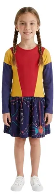 Produktbild von Desigual Momo Mädchenkleid mit langen Ärmeln 146