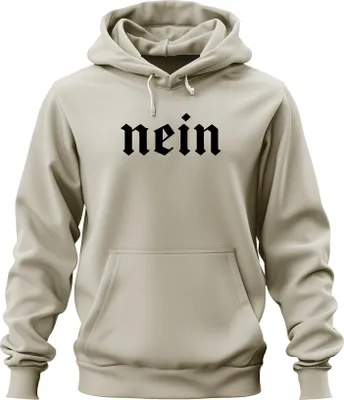 Obrázek produktu pro No old German lettering Fraktur Blackletter Gothic Vintage Uni mikina s kapucí, Nature, XL