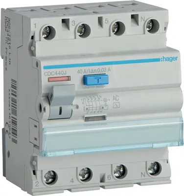 Produktbild von Schalter Fehlerstromschalter Leitungsschutzschalter 3P+N 40A 30mA 6kA AC CDC440J