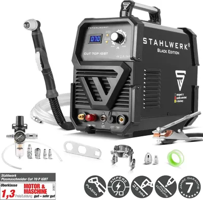Immagine prodotto di Tagliatore al plasma STAHLWERK CUT 70 P IGBT con 70 ampere e accensione pilota