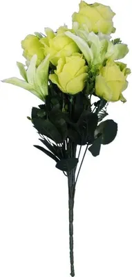 Produktbild von Strauß aus 12 Blumen, Rosen- und Lilienmischung, GRÜN