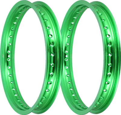 Produktbild von Set: 2x Felge 1,85 x 16" Alufelge, Grün eloxiert - für MZES175, ES250, ES300, ETZ125, ETZ150