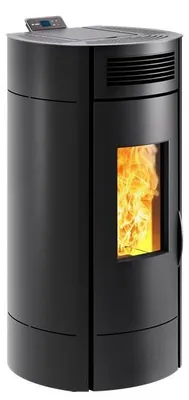 Image de Poêle à granulés de bois Noir LODI 8 étanche WiFi - 8 kW - Trémie 16,5 kg