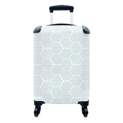 Produktbild von MuchoWow® Koffer Handgepäck Trolley Rollkoffer Kleine Reisekoffer mit 4 Rollen - Abstrakt - Muster - Entwurf - Cabin Size < 55x40x23 cm & 55x40x20 cm - Fotokoffer - Kabinenkoffer - Boardgepäck - Reise-Box - Reisekoffer - Reisegepäck - Koffer mit Bild - Trolley für Kinder