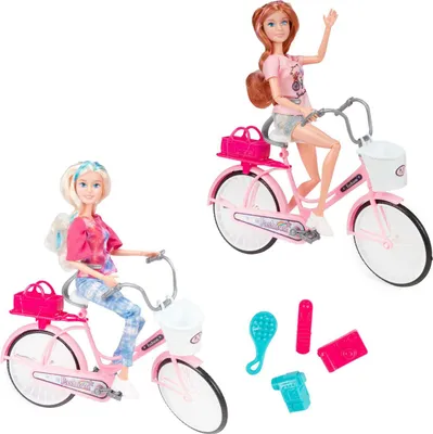 Image de Lauren Modepop op Fiets met Accessoires