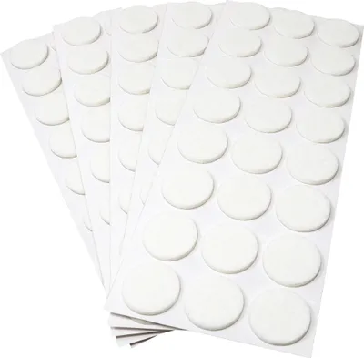 Produktbild von Adsamm® | 120 x selbstklebende Filzgleiter / Weiß / Ø 28 mm / rund / Möbelgleiter aus Filz mit 3.5 mm Stärke