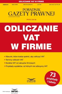 Produktbild von Odliczanie Vat W Firmie. Podatki 4/2025