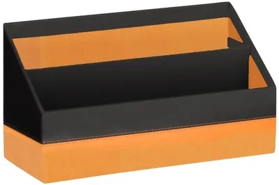 Produktbild von Briefständer 20x10x14cm schwarz/orange Packung mit 4 Stück