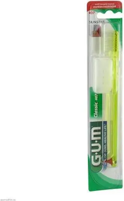 Produktbild von Handzahnbürste, GUM Sunstar, Classic 407 Blue, effektive Zahnreinigung, Zahnfleischschutz, 1 Stück