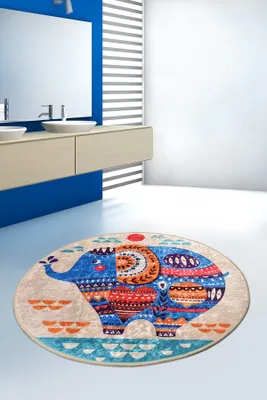Produktbild von Mijolnir, Etnic- CHL4235, Bunt, Badematten, 700 gr/m², 100% Samtstoff