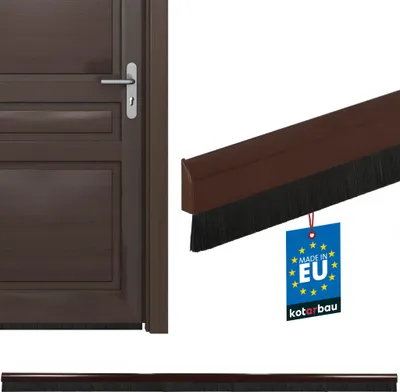 Immagine prodotto di KOTARBAU® Paraspifferi Sottoporta PVC 100 cm Marrone Guarnizione Automatica Porta Sottoporta Anti Insetti Paraspifferi Porta Protezione
