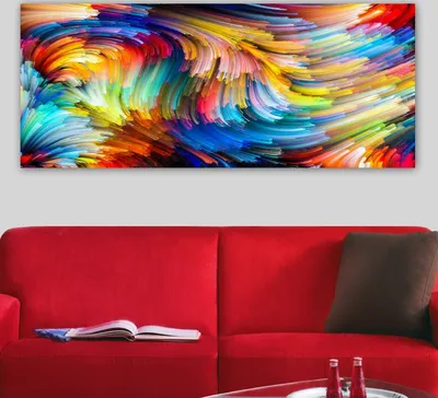 Produktbild von Wallity, YTY262592861_50120- ERN1433, Bunt, Leinwandbilder, 50 x 120, 100% Leinwand