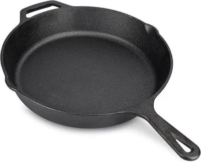 Image de Poêle à frire en fonte - Poêle ronde - Convient pour toutes les sources de chaleur - Ø 25 cm - Résistant au four jusqu'à 260 degrés