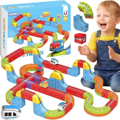 Obrázok produktu pre Woopie Magic Cube Train Stavebné bloky Antigravitačná magnetická dráha 68ks.