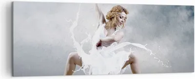 Produktbild von Bild auf Leinwand - Leinwandbild - Frau Tänzerin Ballett - 140x50cm - Wand Bild - Wanddeko - Leinwanddruck - Bilder - Kunstdruck - Wanddekoration - Leinwand bilder - Wandkunst - AB140x50-2665