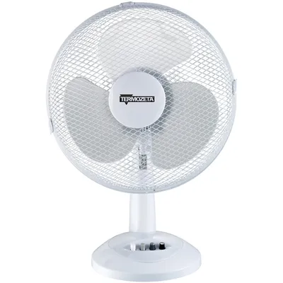 Image de Termozeta Ventilateur de table TZWZ04 30cm 35W 3 pales 3 vitesses Oscillant Gris Blanc