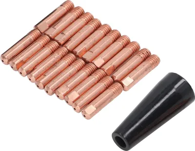 Obrázek produktu pro 20 kusů trysek pro svařovací pistole, měděná vodicí tryska, bezplynová ochranná tryska, náhradní tryska