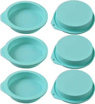 Produktbild von Silikon Backformen Antihaft 6er Set für Kuchen Muffin Seife - 4 Zoll 12 cm Durchmesser