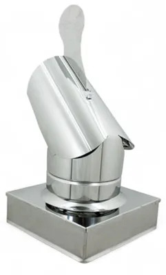 Immagine prodotto di Fumaiolo in acciaio inox quadro a gallo - 37x37 cm