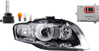 Produktbild von Scheinwerfer passend für Audi A4 8E 04-06/08 RE + Leuchtmittel Steuergerät 8E0907391B 8E0941030BM 8E0941004BM Johns