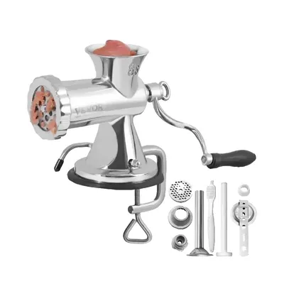 Immagine prodotto di Tritacarne manuale, acciaio inox 304, morsetto a ventosa