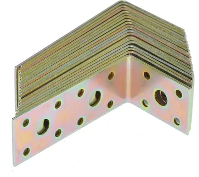 Produktbild von Aqbau® 10 x Winkelverbinder Lochplattenwinkel 100x50x35 mm Bau-Winkel verzinkt
