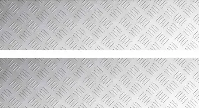 Image de vidaXL Escalier Marche à angle droit 2 pcs Argent 100 x 25 cm Aluminium
