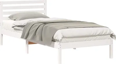 Immagine prodotto di vidaXL Struttura letto con testata bianca 90 x 210 cm in legno di pino massiccio