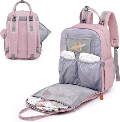 Productafbeelding van Famanu luiertas rugzak, grote capaciteit - 42 x 21 x 31 cm