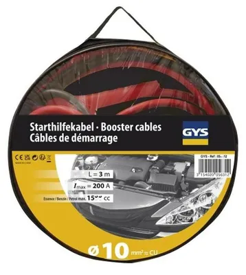 Zdjęcie produktu dla Gys Zestaw kabli rozruchowych 10 mm² - 2800 mm | 200 A
