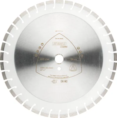 Produktbild von Klingspor DT 600 U Diamanttrennscheiben, 500 x 3,6 x 25,4 mm 54 Segmente 24 x 3,6 x 10 mm, Kurzverzahnung