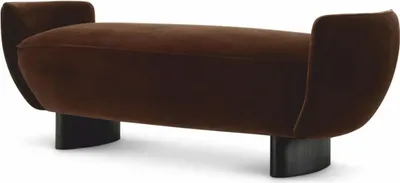 Produktbild von Casa Padrino Luxus Samt Sitzbank Braun / Schwarz 151 cm - Luxus Hotel Möbel