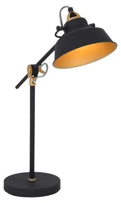 Produktbild von Steinhauer Tischleuchte Nové 1-flammig Schwarz Matt/ Gold 18x40cm