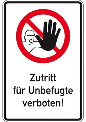 Produktbild von Dreifke® Schild I Kombischild Zutritt für Unbefugte verboten, Aluminium RA0, ...