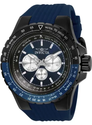 Obrázok produktu pre Invicta Aviator 33037 Pánske Hodinky - Quartz Hnací Mechanizmus - Nerezová Oceľ s Modrým Ciferníkom - 50 mm