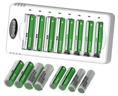 Productafbeelding van Oplaadbare batterijen met oplader (AA AAA)